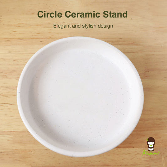 Circle Ceramic Stand | Moss Ball Kokedama Accessory